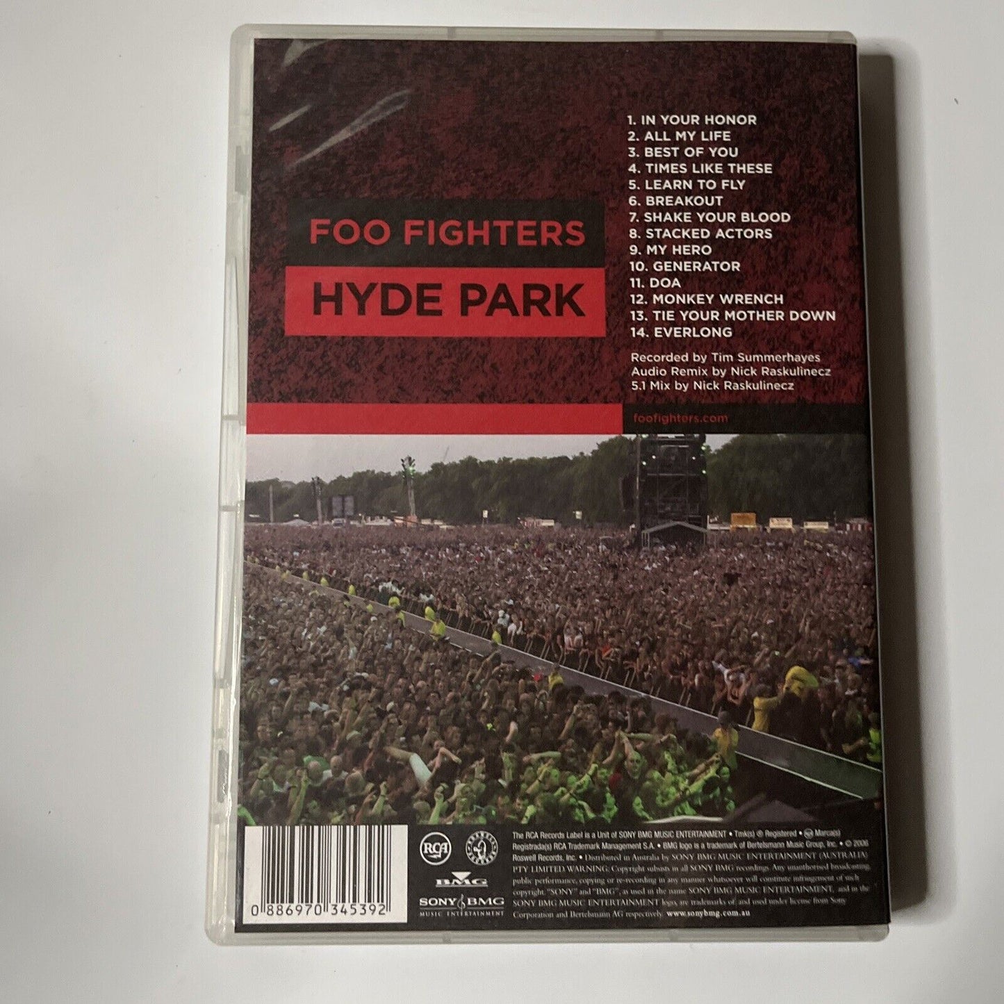 Foo Fighters - Live In Hyde Park (DVD, 2006) NEW All Regions