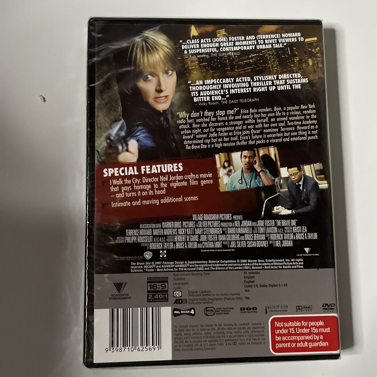 *New Sealed* The Brave One (DVD, 2007) Jodie Foster, Naveen Andrews Region4