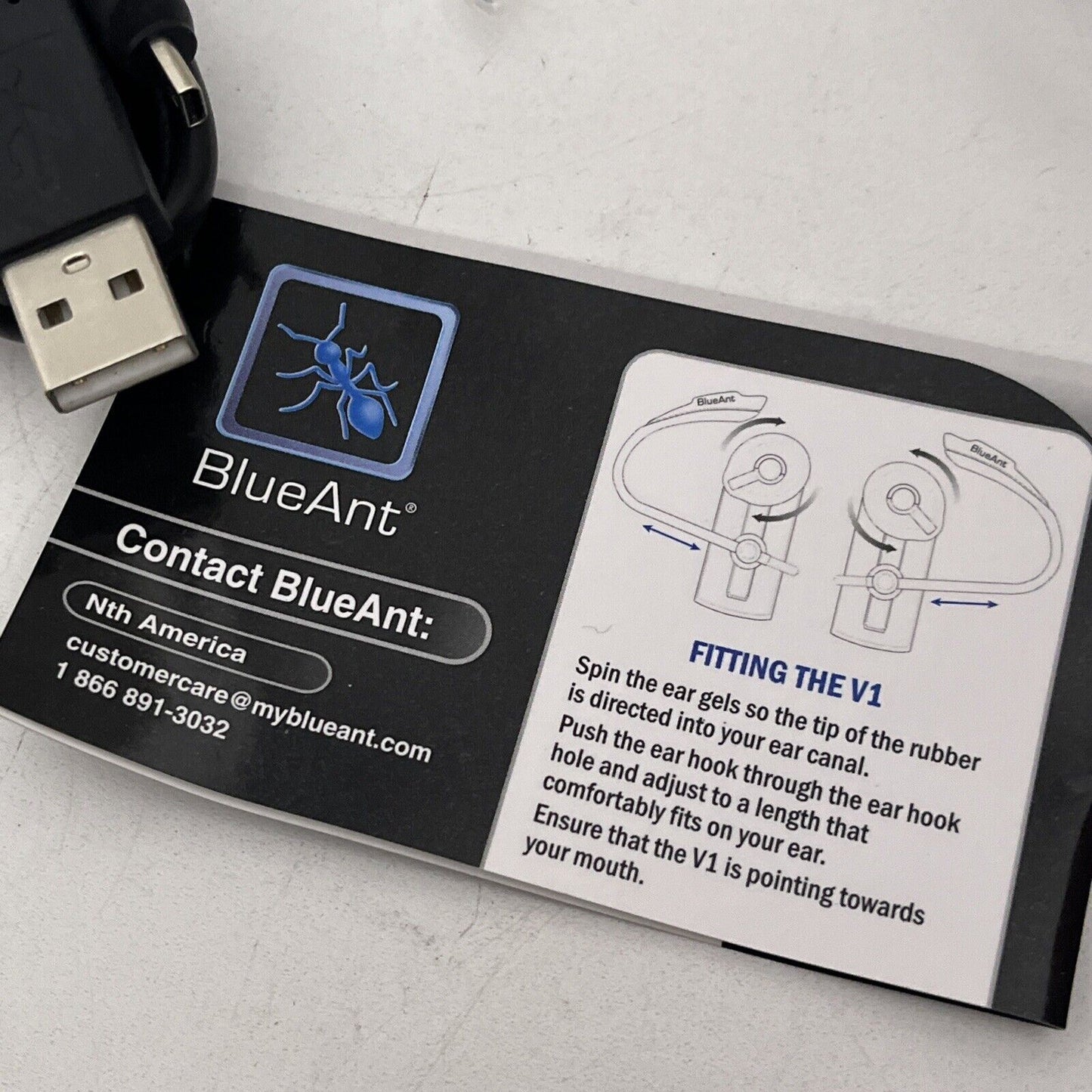 BlueAnt V1 Voice Control Bluetooth Headset *Never Used*