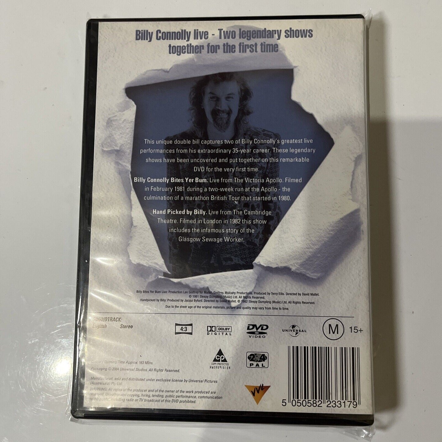 Billy Connolly - Bites Yer Bum! / Hand Picked (DVD, 1982) NEW Region 4&2