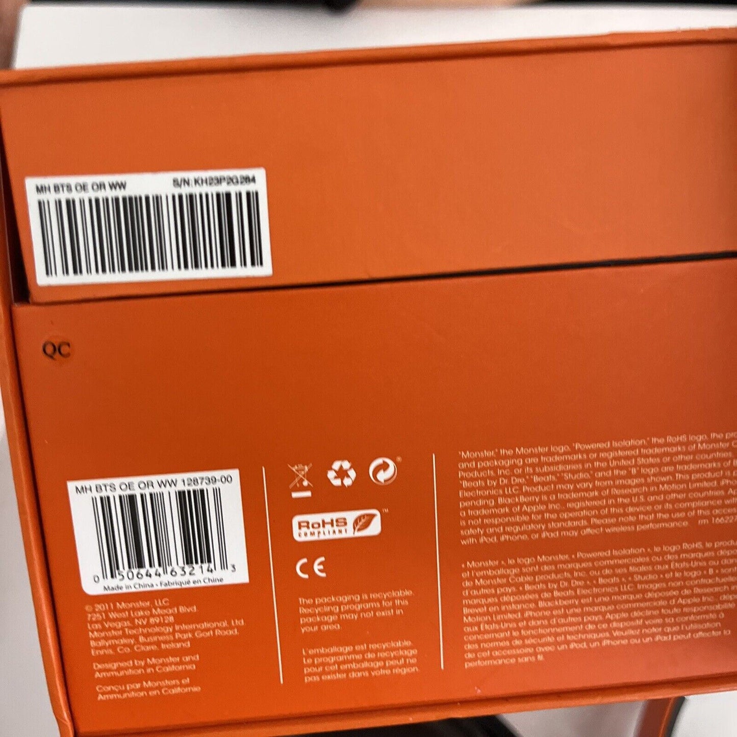 Beats by Dr. Dre Studio Headphones Monster Orange with Case