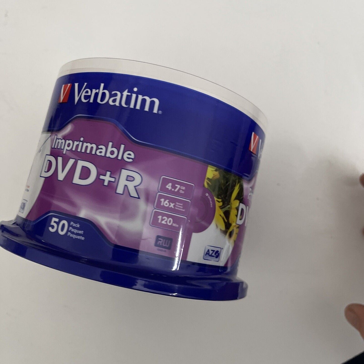 *New Sealed* Verbatim DVD+R 4.7GB 50 Pk Printable 16x