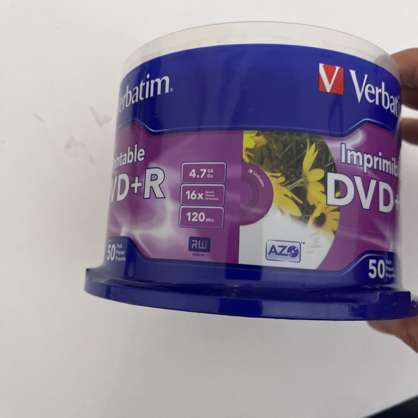 *New Sealed* Verbatim DVD+R 4.7GB 50 Pk Printable 16x
