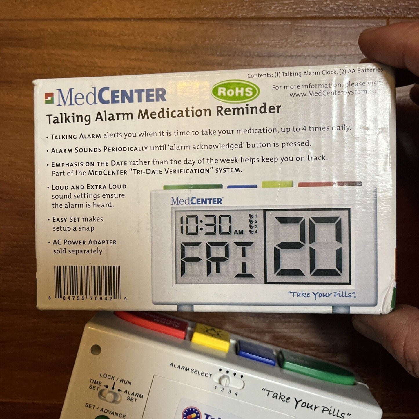 Medcenter 70210 Talking Alarm Clock And Medication Reminder