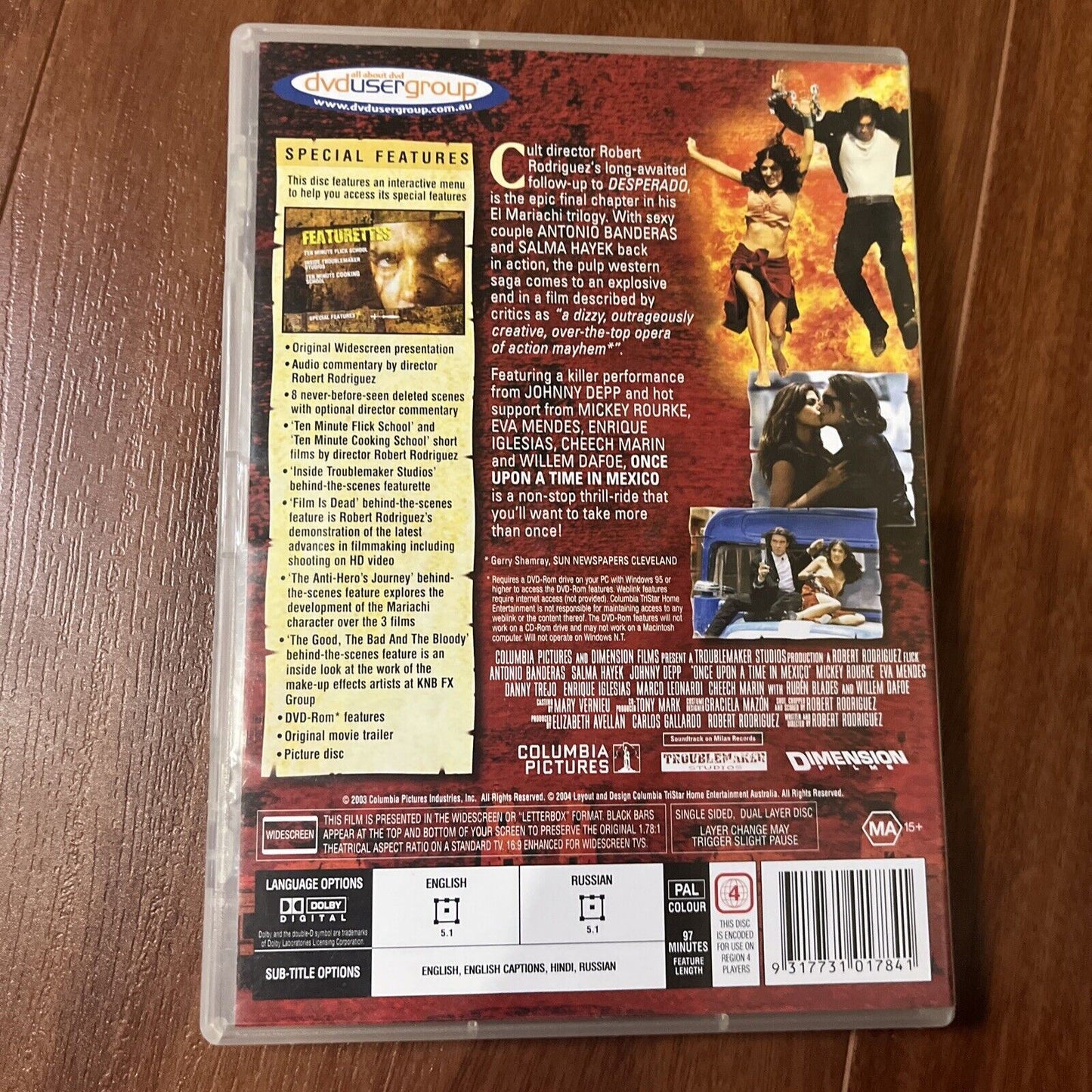 Once Upon A Time In Mexico (DVD, 2003) NEW Antonio Banderas, Salma Hayek Region4