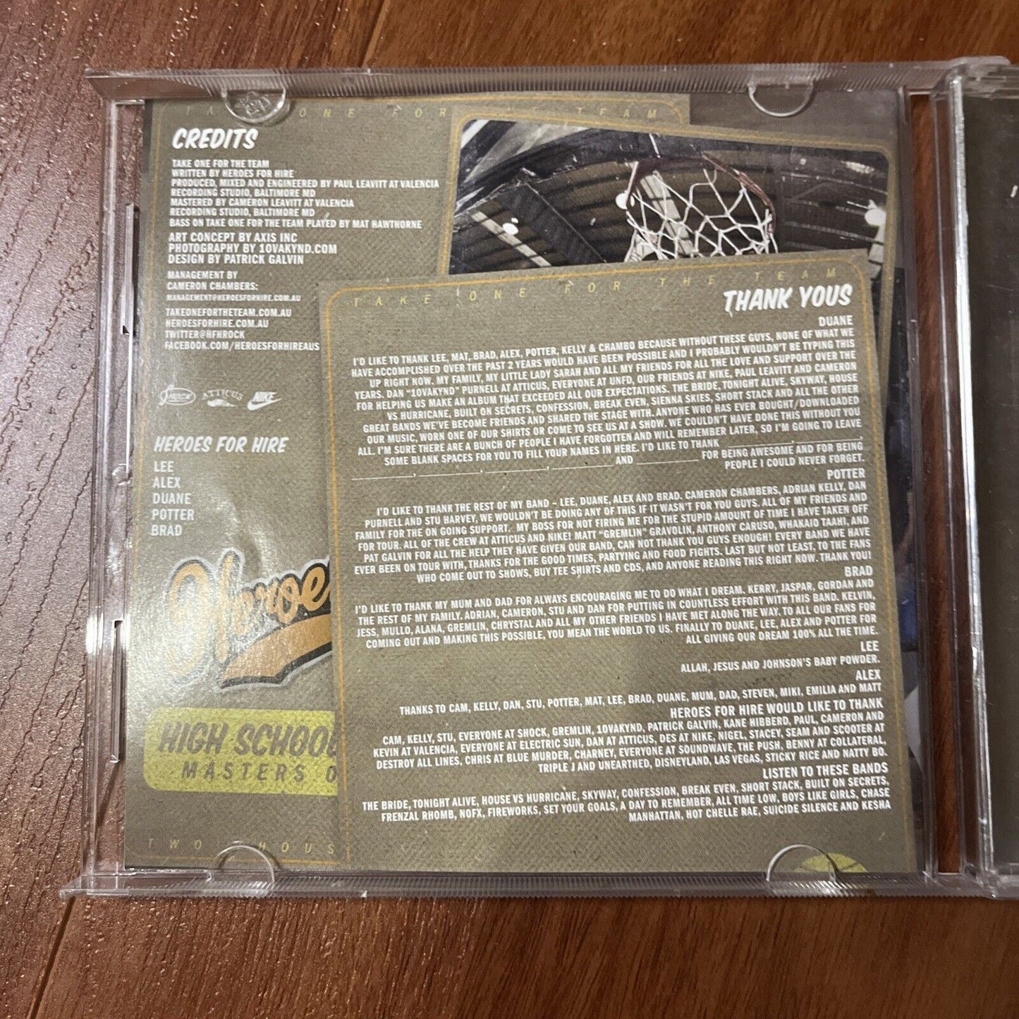Heroes For Hire – Take One For The Team (CD, 2011)