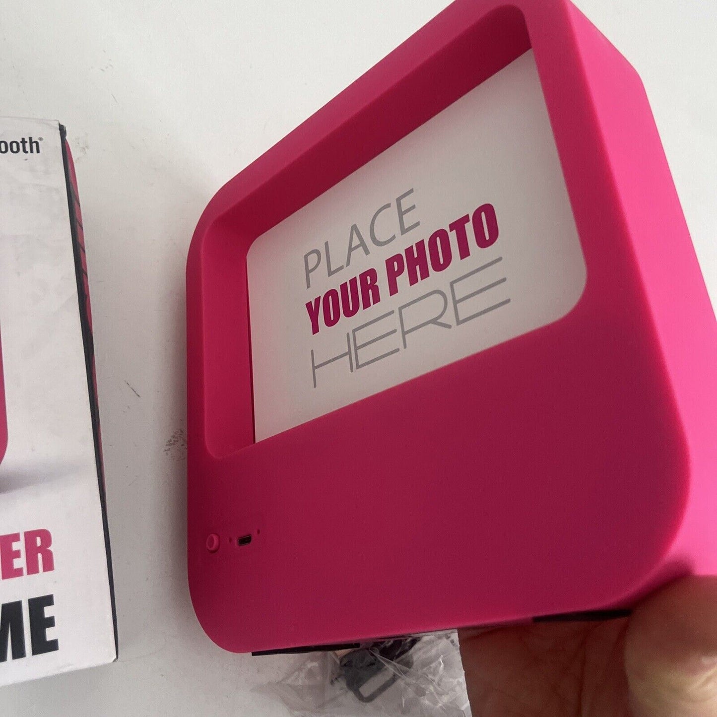 Billboard Bluetooth Wireless Speaker Picture Frame 4x6 Pink *Opened Never Used*
