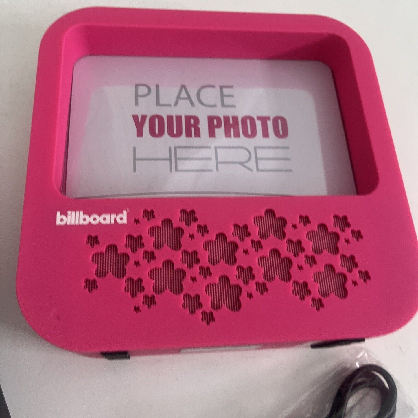 Billboard Bluetooth Wireless Speaker Picture Frame 4x6 Pink *Opened Never Used*