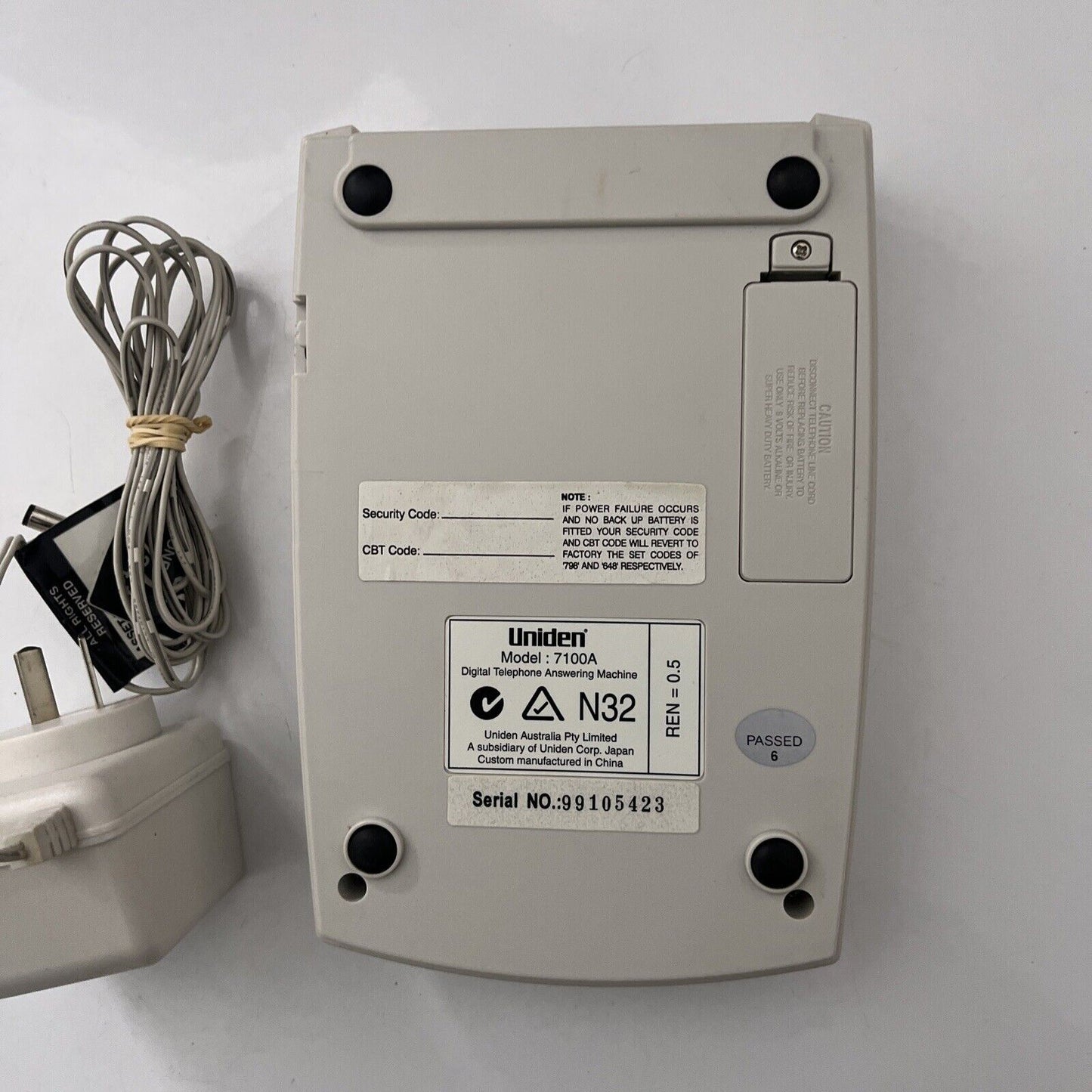 Uniden Digital Answering Machine 7100A