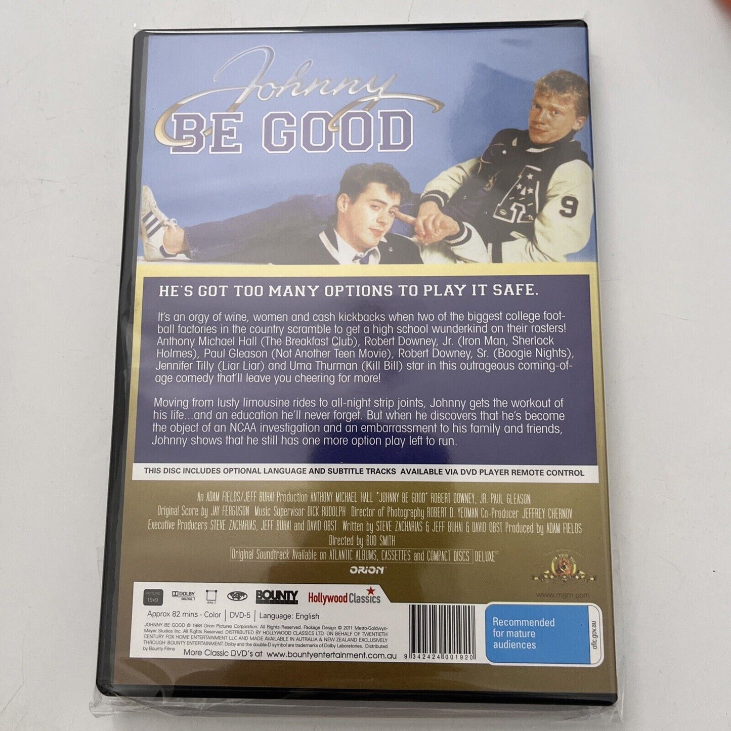 Johnny Be Good (DVD, 1988) Robert Downey Jr., Uma Thurman NEW Region 4