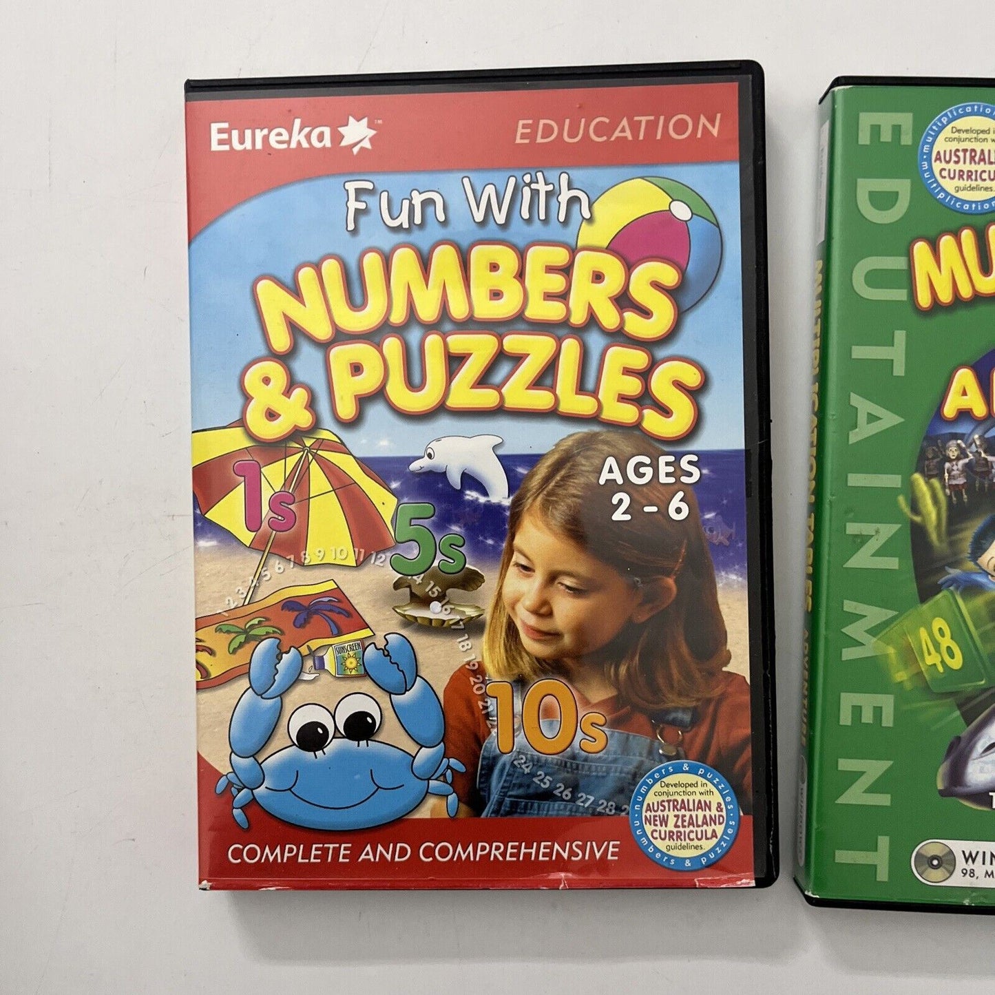 Multiplication Tables Adventure / Fun With Numbers & Puzzles PC CDROM