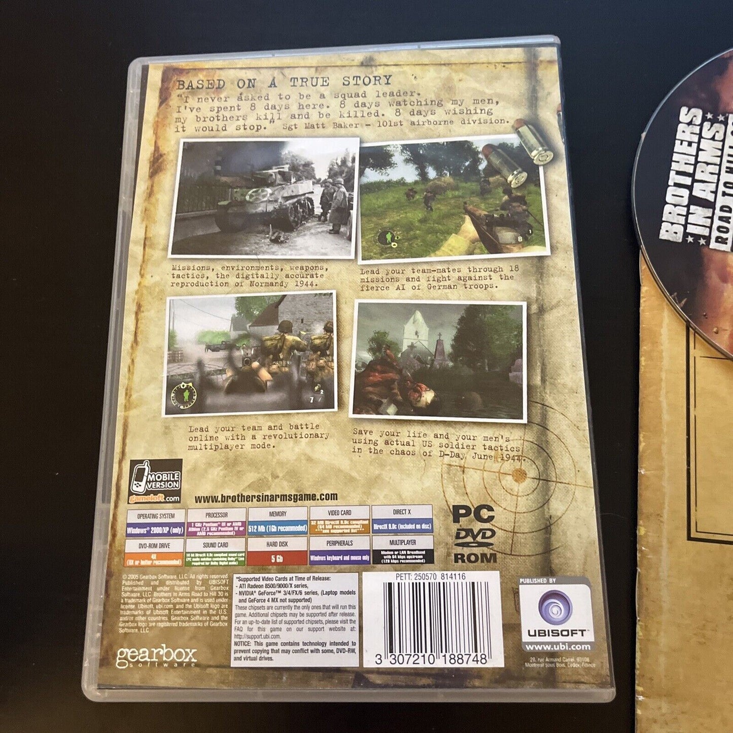 Brothers In Arms - Road To Hill 30 PC DVD-ROM With Manual