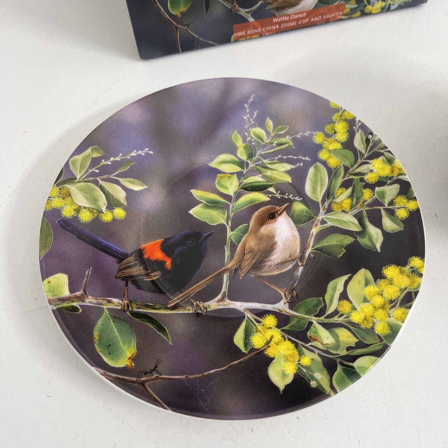 Ashdene 250ml Australian Wren Wattle Dance Matching Tea Cup/Saucer Drinking Mug
