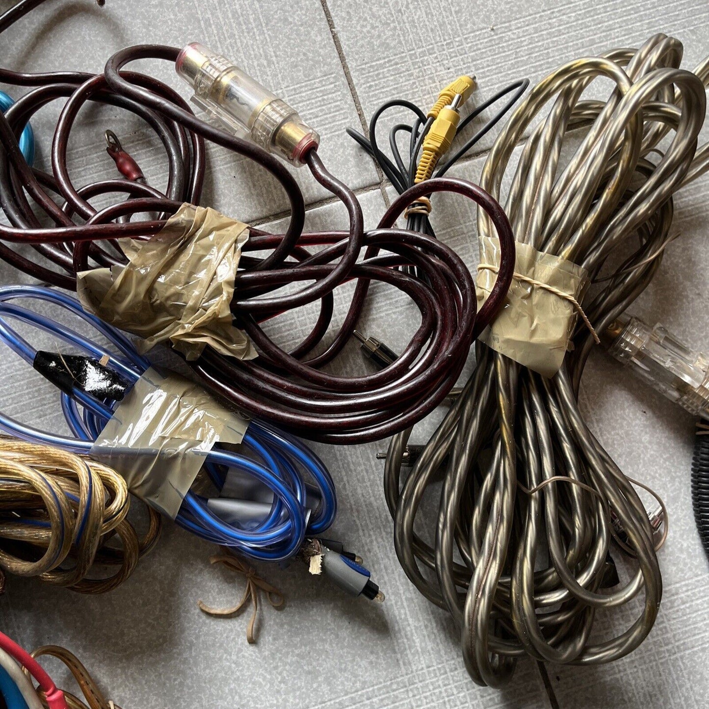 Bulk Lot 8.3kg Of Car Audio Cables & Car Audio Fuse Cables