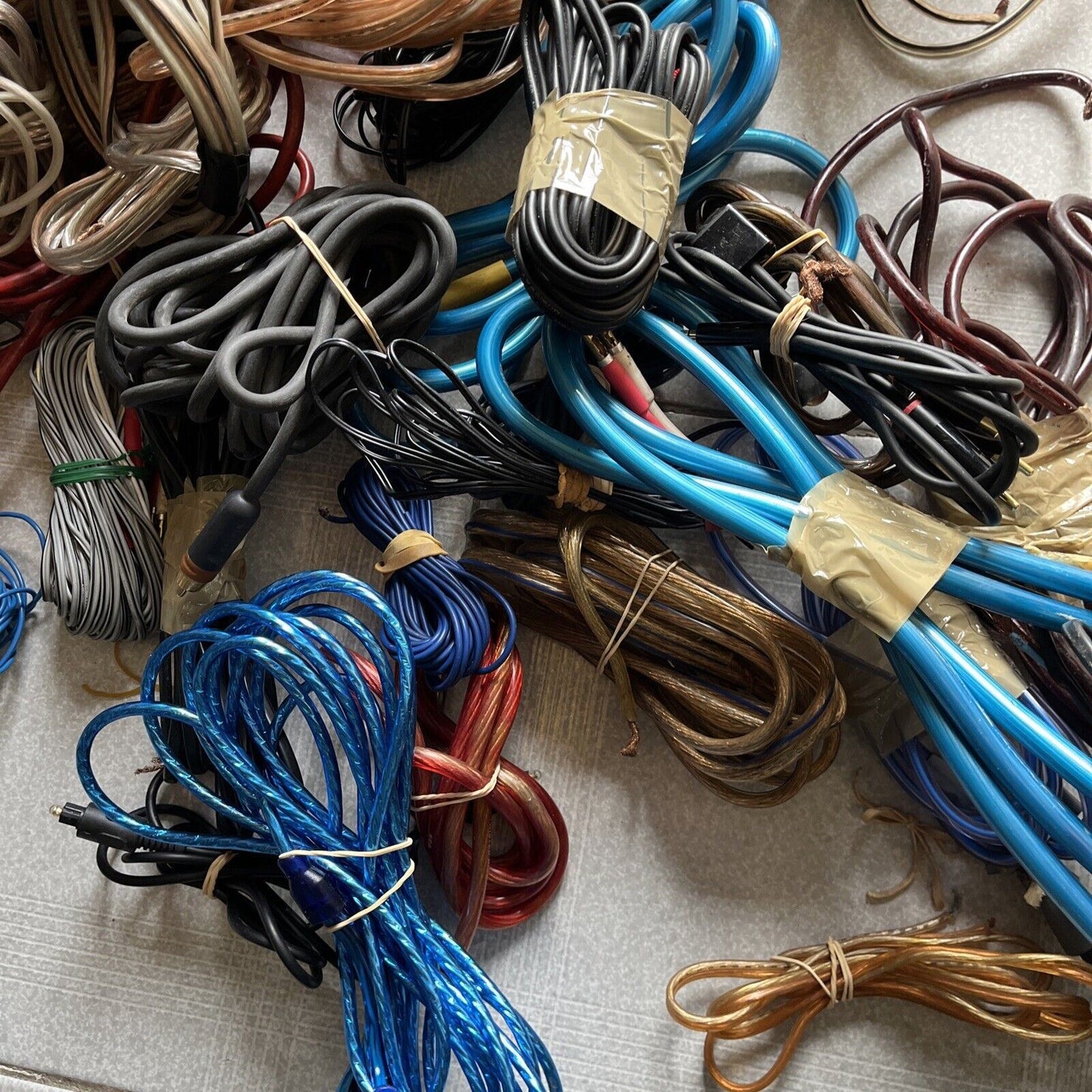 Bulk Lot 8.3kg Of Car Audio Cables & Car Audio Fuse Cables