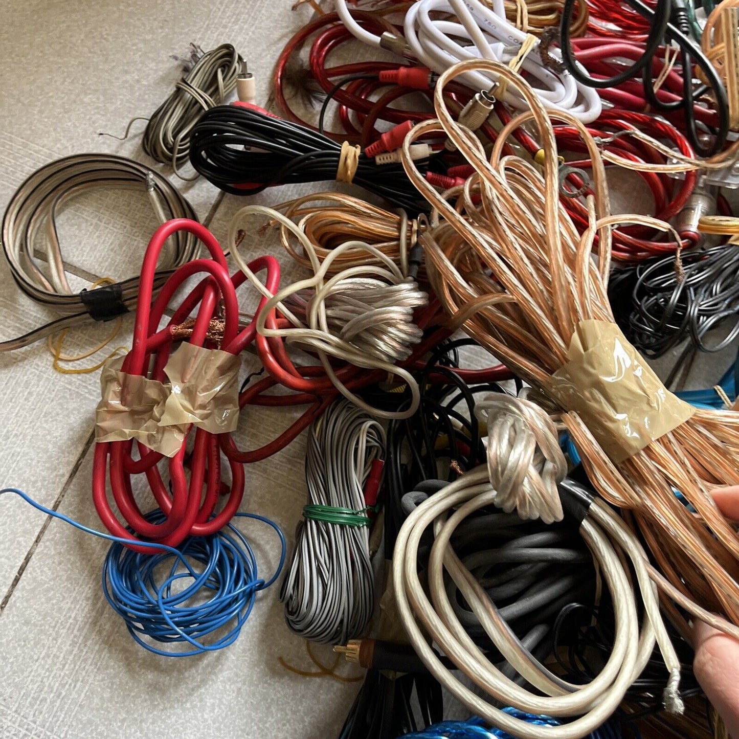 Bulk Lot 8.3kg Of Car Audio Cables & Car Audio Fuse Cables