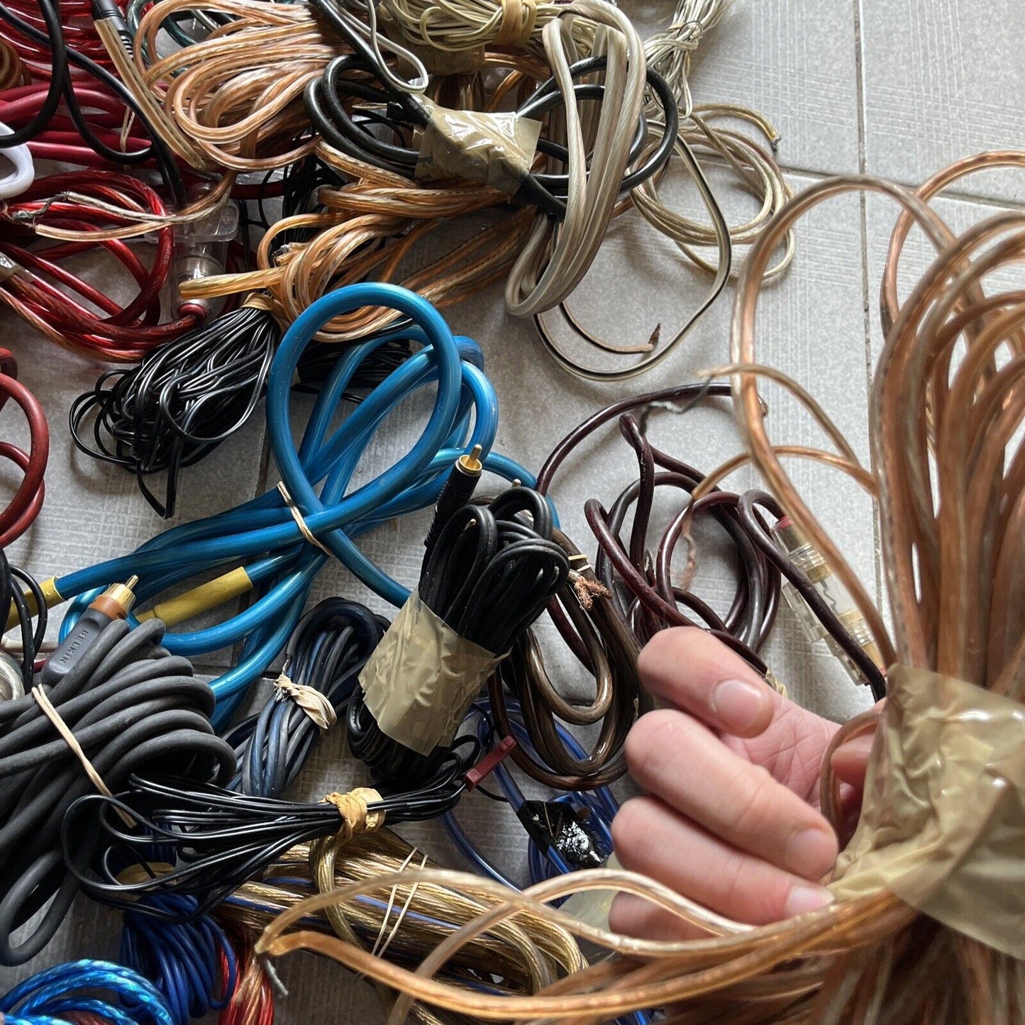 Bulk Lot 8.3kg Of Car Audio Cables & Car Audio Fuse Cables