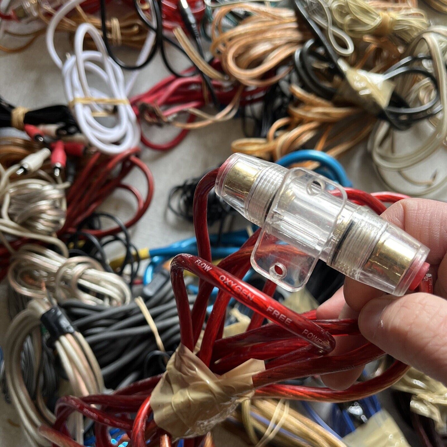 Bulk Lot 8.3kg Of Car Audio Cables & Car Audio Fuse Cables
