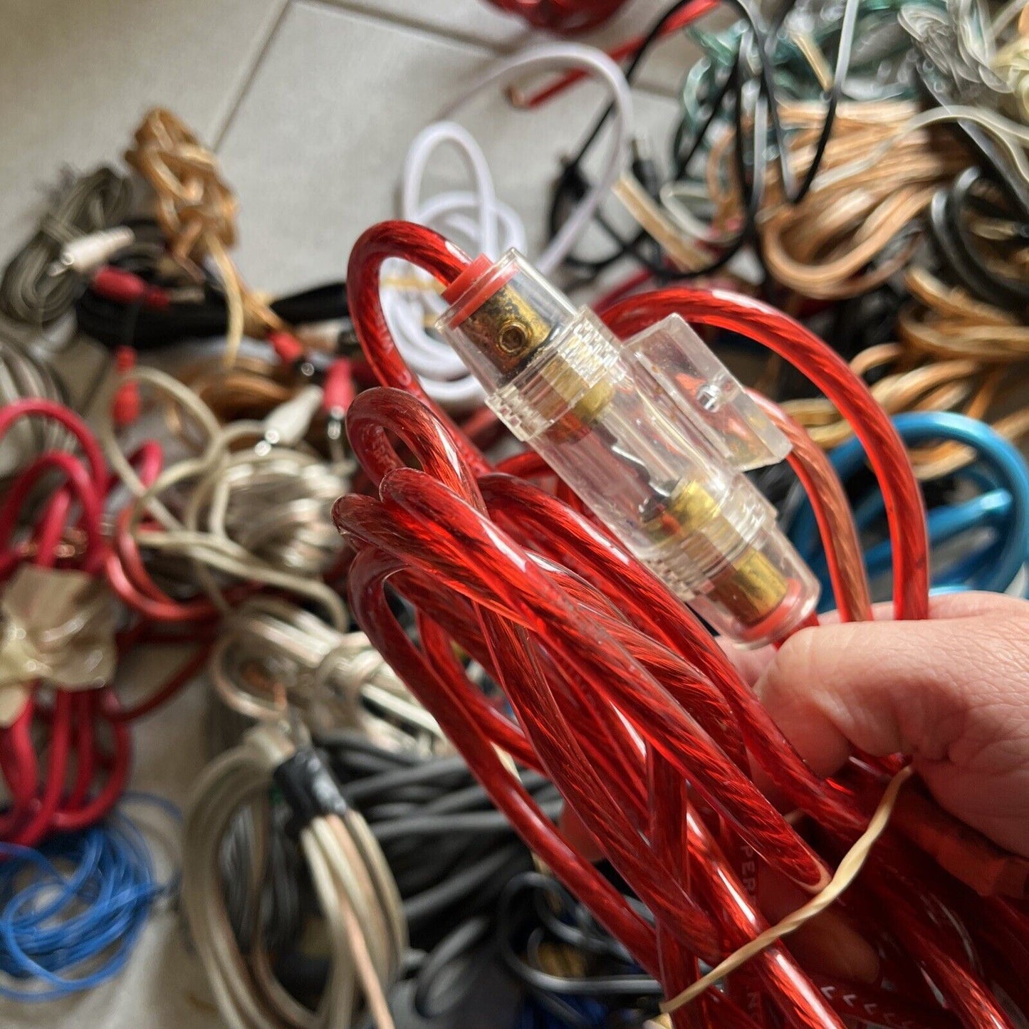 Bulk Lot 8.3kg Of Car Audio Cables & Car Audio Fuse Cables