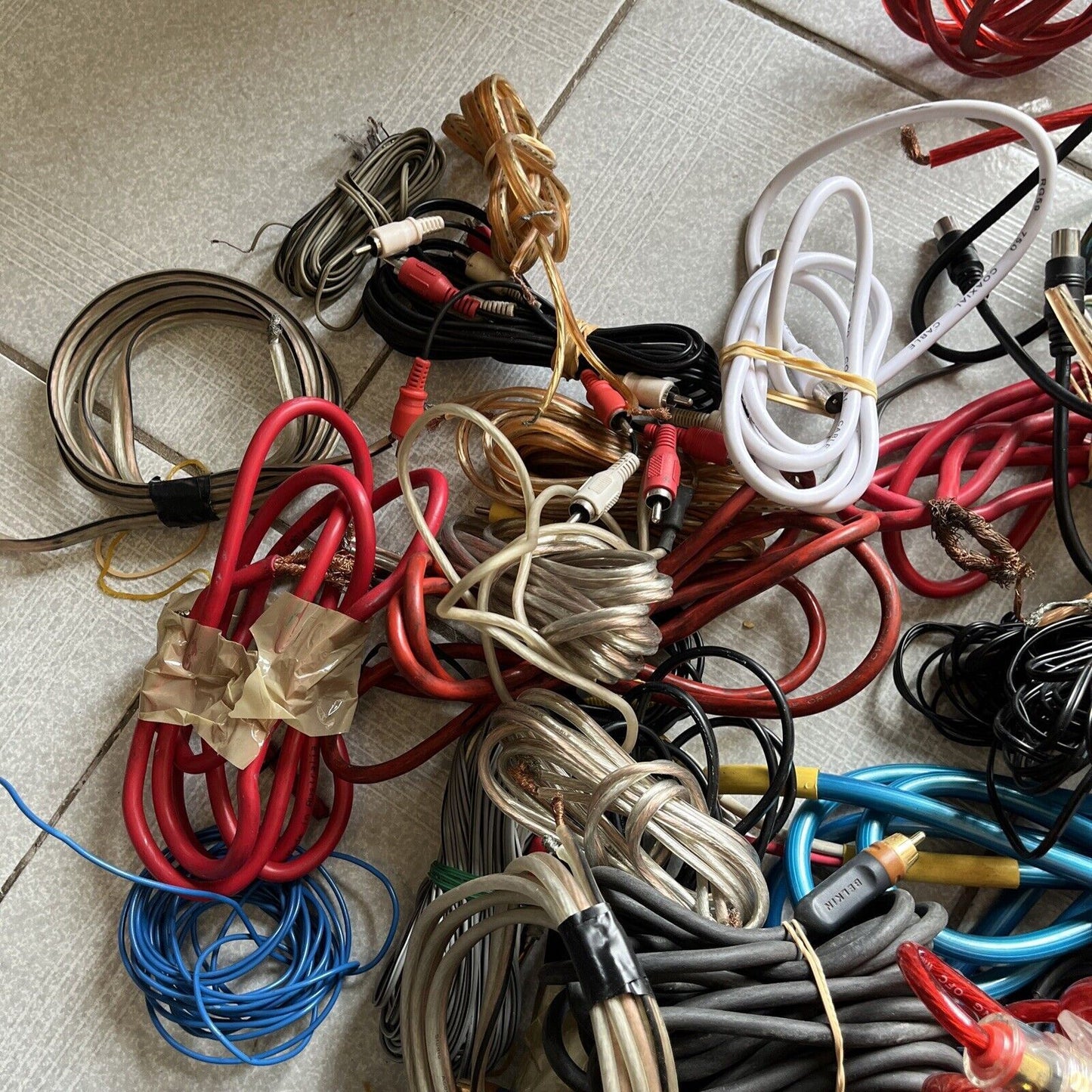 Bulk Lot 8.3kg Of Car Audio Cables & Car Audio Fuse Cables