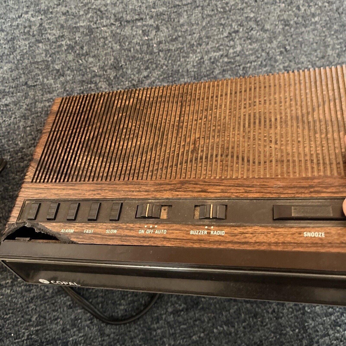 Copal Alarm Clock AM/FM Radio RD-181 *for parts or repair only*