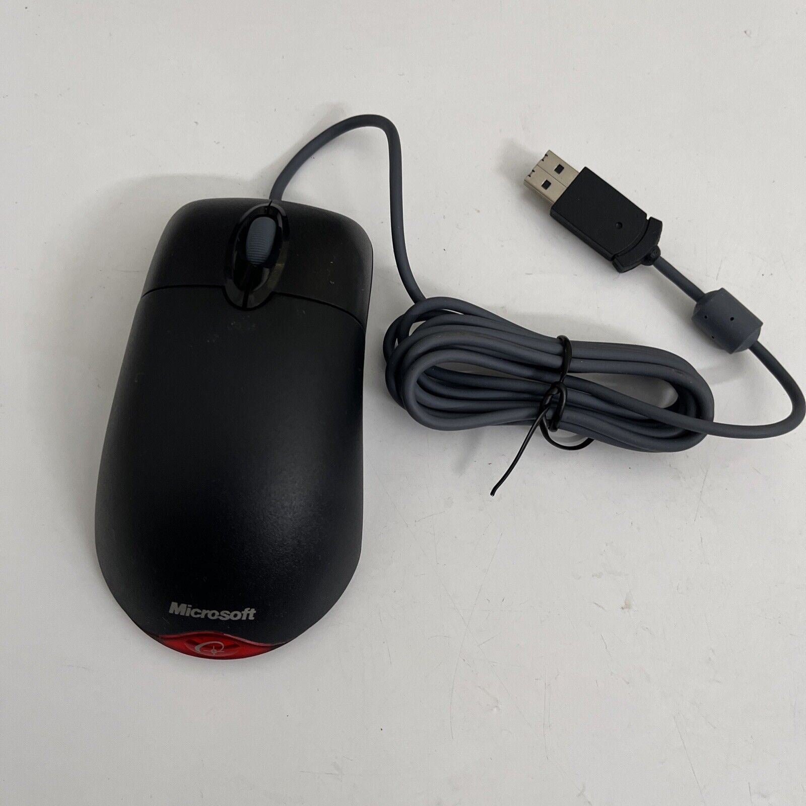 Microsoft Wheel Mouse Optical 1.1A USB & PS/2 Compatible Black Retro Unit