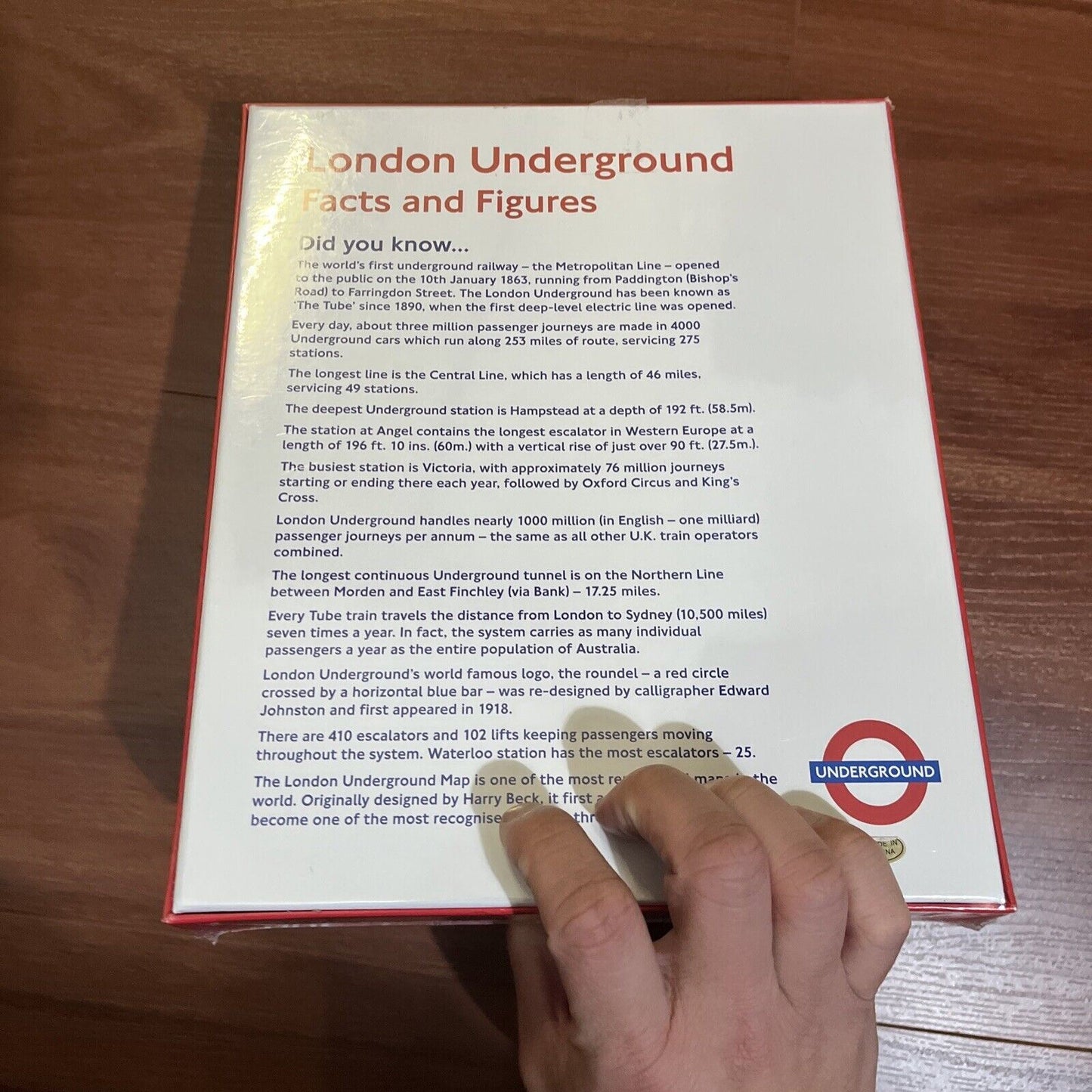 *New Sealed* London Underground Map 500 Piece Jigsaw Puzzle