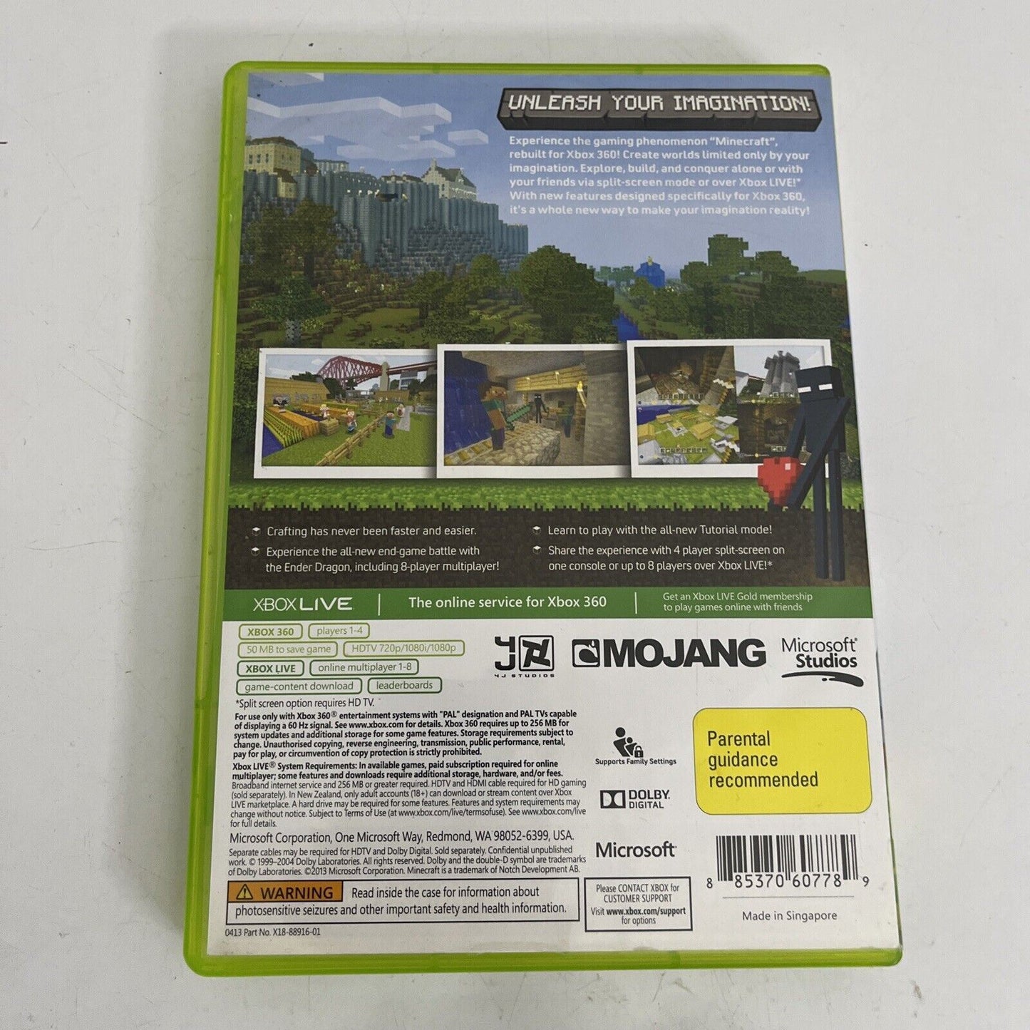 Minecraft Xbox 360 Edition (Xbox 360, 2012) PAL