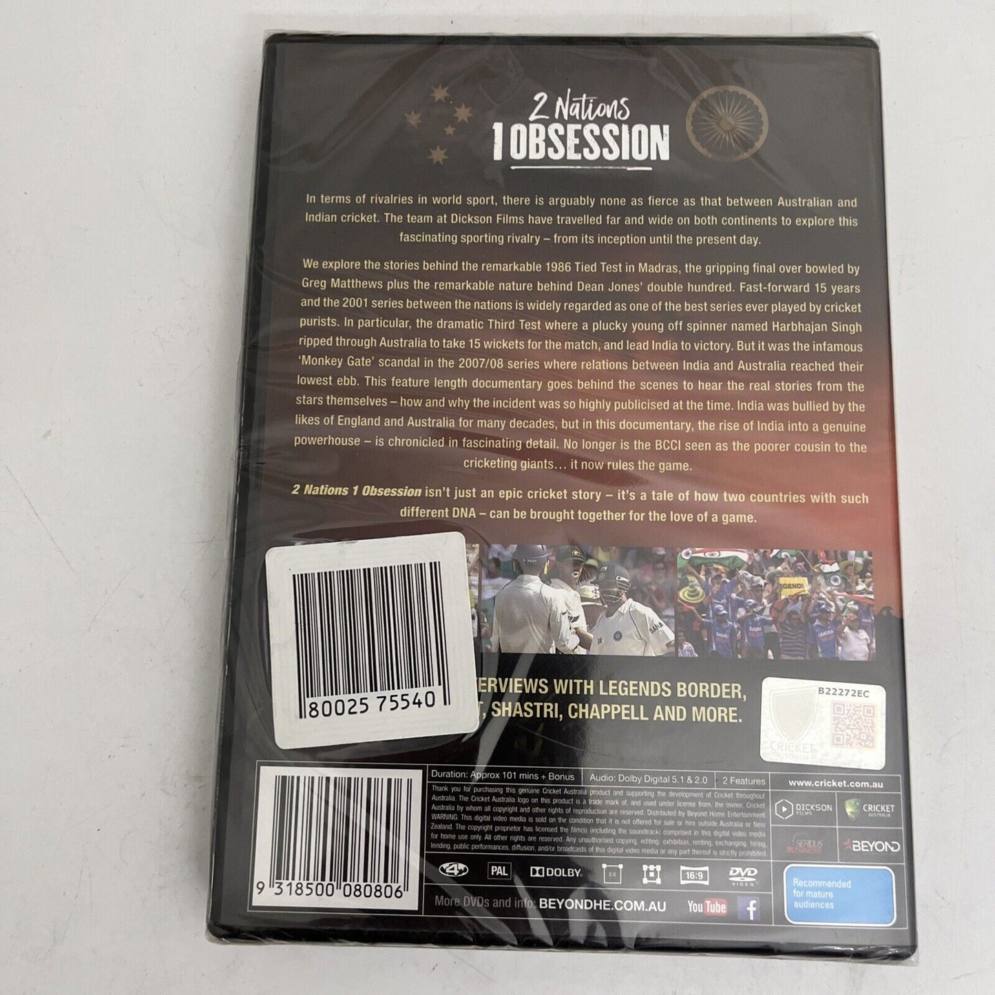 *New Sealed* 2 Nations, 1 Obsession (DVD, 2018) Region4