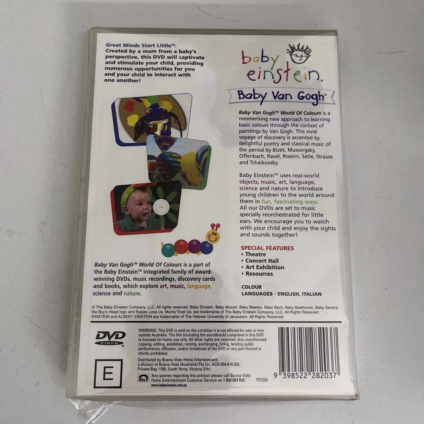 Baby Van Gogh - World of Colours (DVD, 2004) NEW Region 4