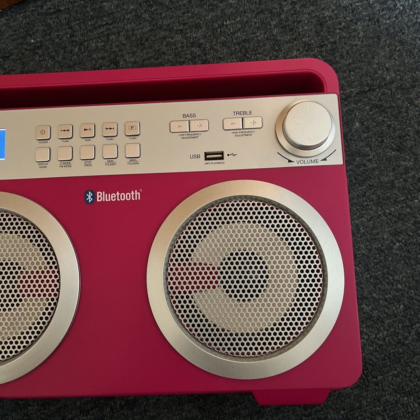Target Bluetooth FM Radio USB Rechargeable Ghetto Blaster Pink GB-5000