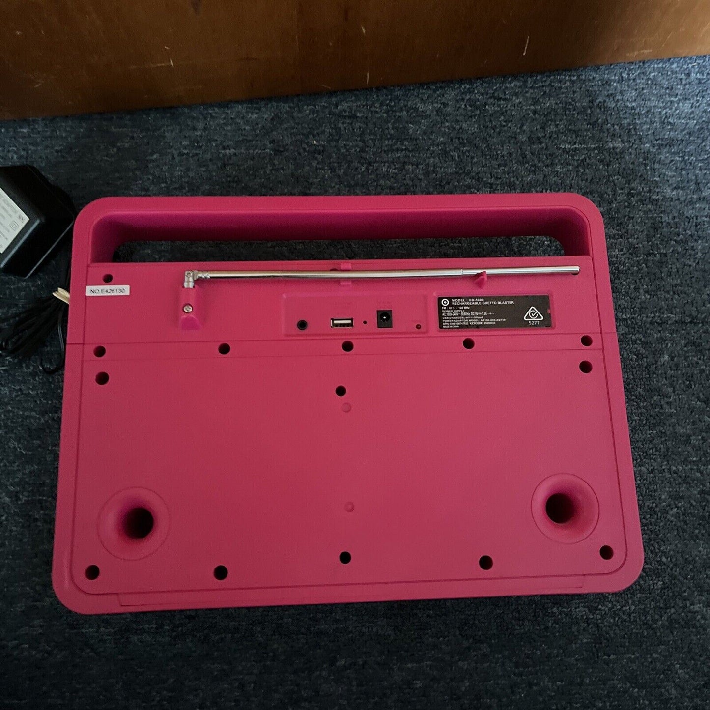 Target Bluetooth FM Radio USB Rechargeable Ghetto Blaster Pink GB-5000