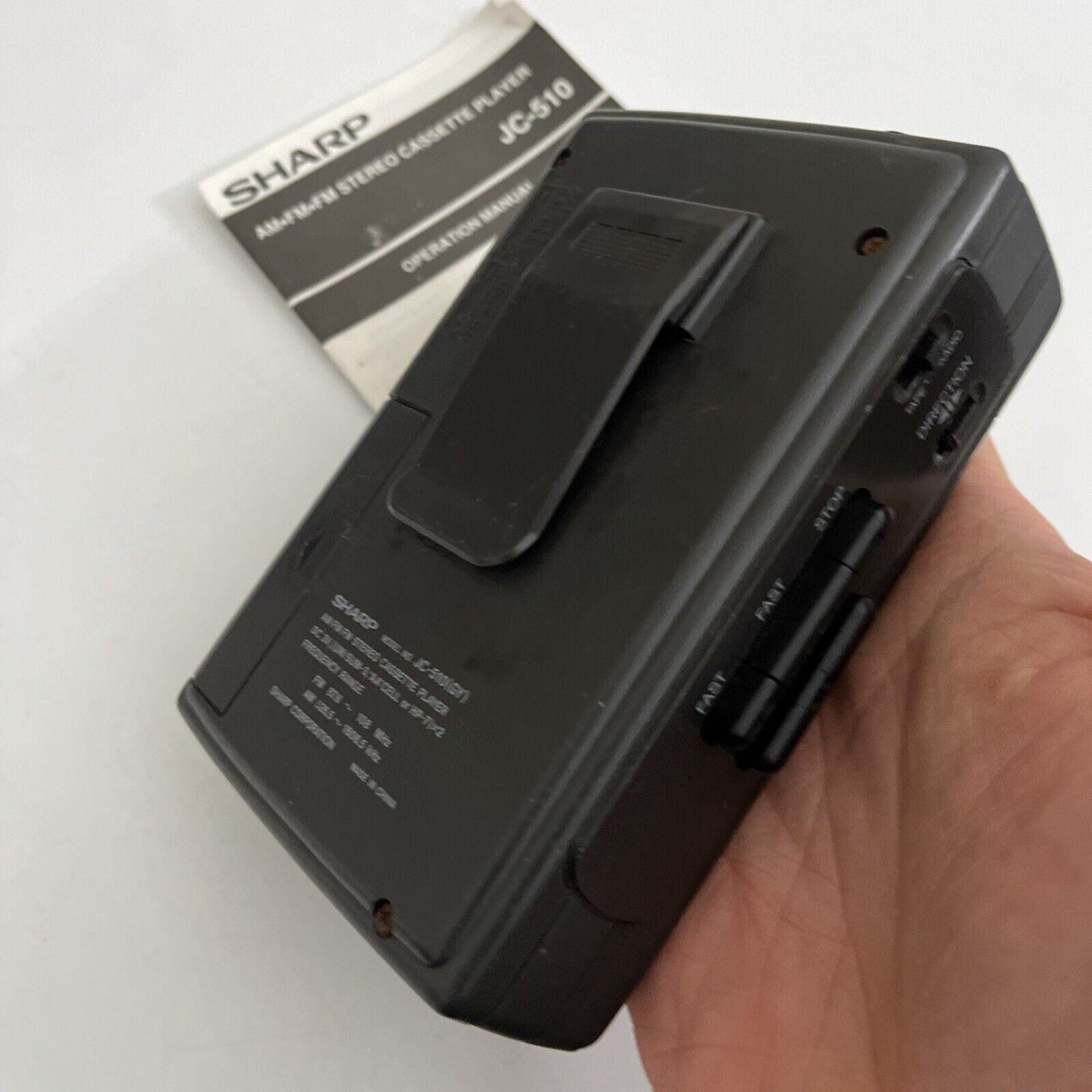 Sharp AM/FM Stereo Portable Cassette Player JC-510 with Manual