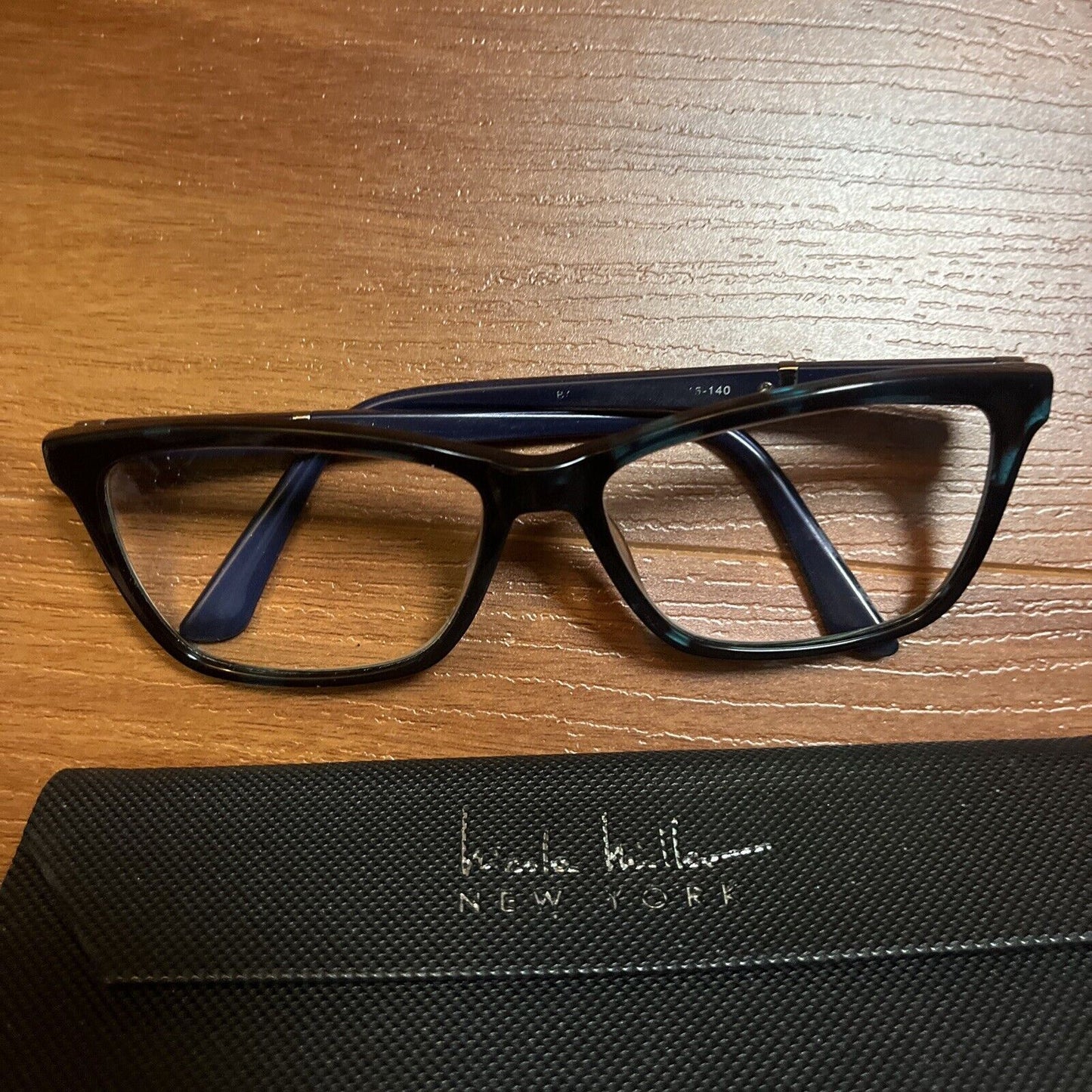 Nicole Miller Black Eyeglasses with Case