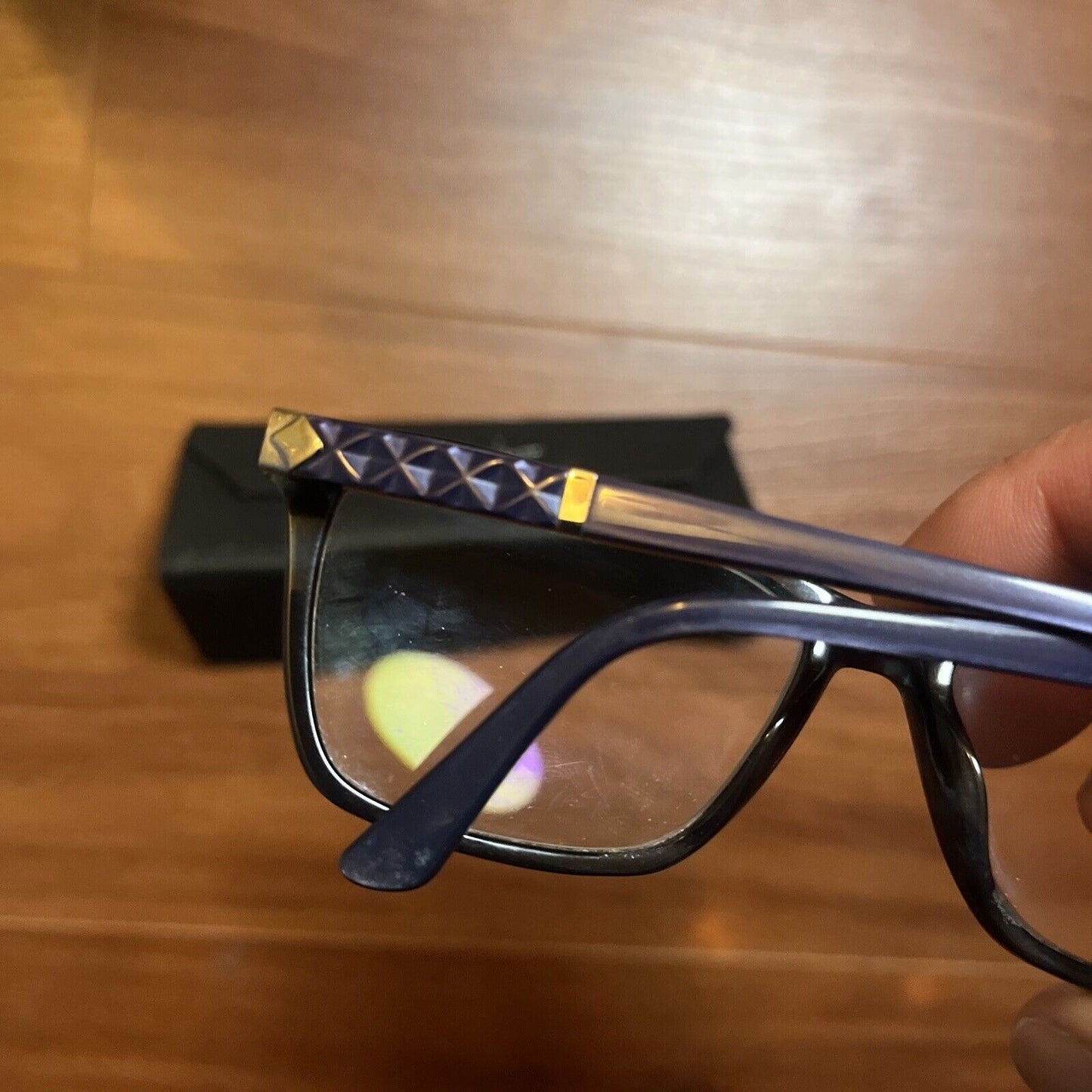 Nicole Miller Black Eyeglasses with Case