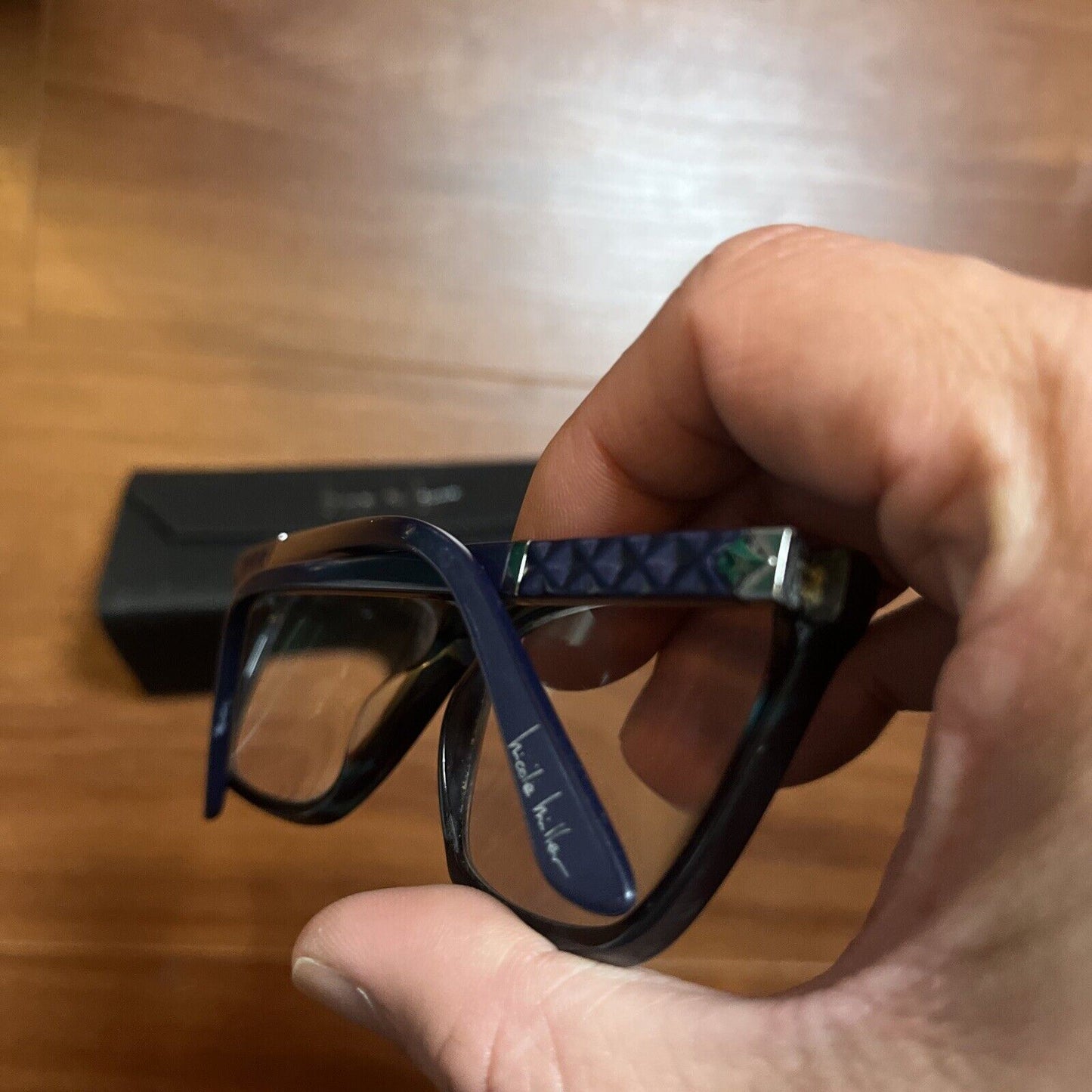 Nicole Miller Black Eyeglasses with Case