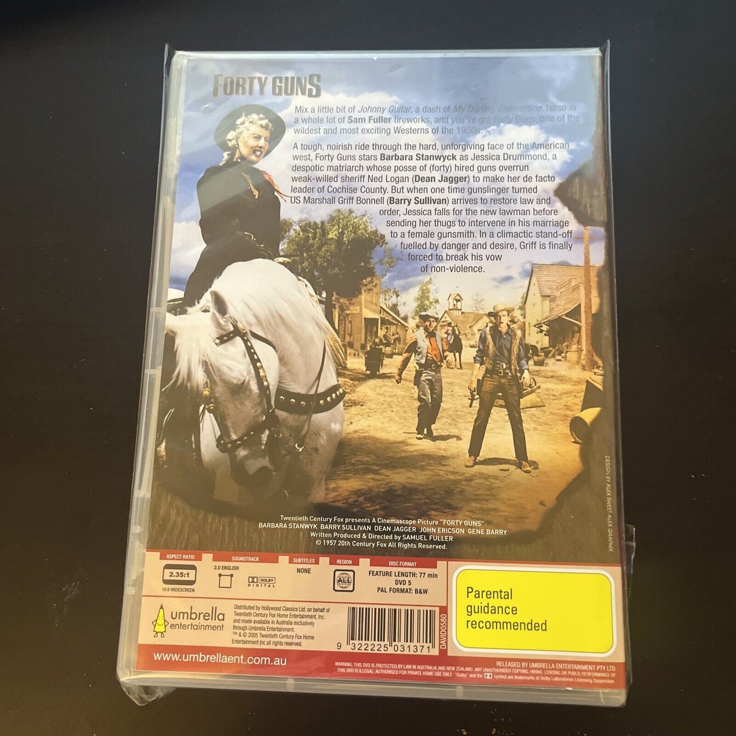 Forty Guns (DVD, 1957) Barbara Stanwyck, Barry Sullivan NEW All Regions