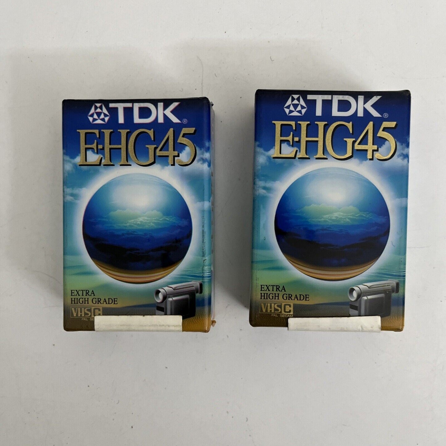 *New Sealed* 2x TDK EHG45 VHS-C VHSC For Camcorder Video Camera Blank Media