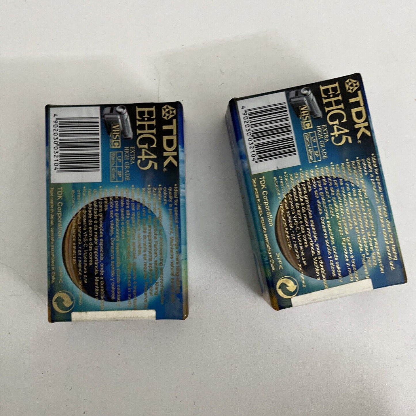 *New Sealed* 2x TDK EHG45 VHS-C VHSC For Camcorder Video Camera Blank Media