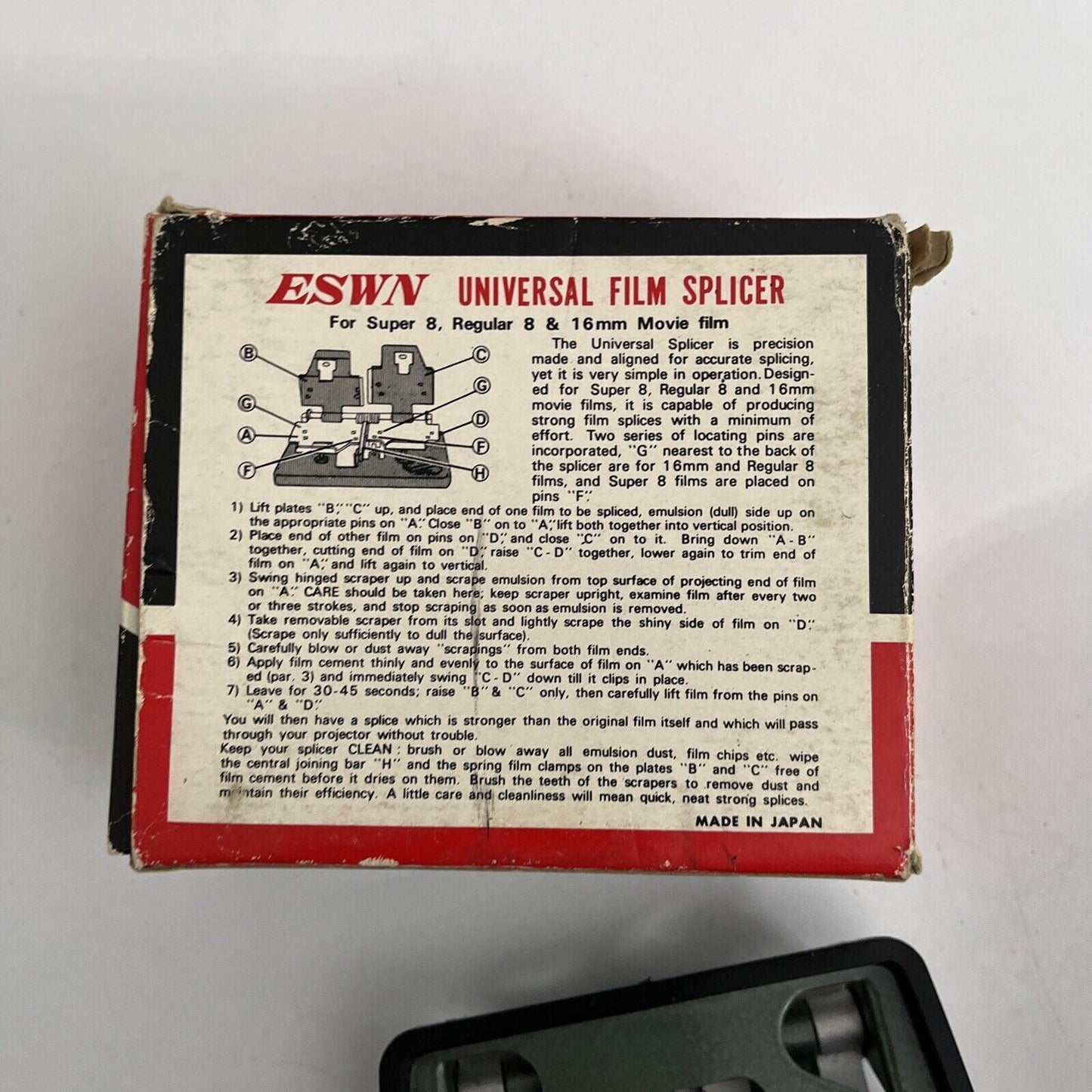 Vintage ESWN Universal Film Splicer for Super 8 & 16mm Film