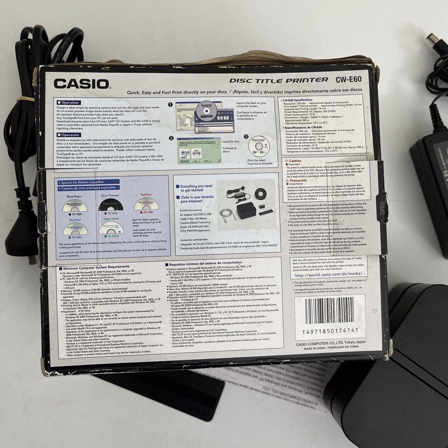 Casio Disc Title Printer CW-E60