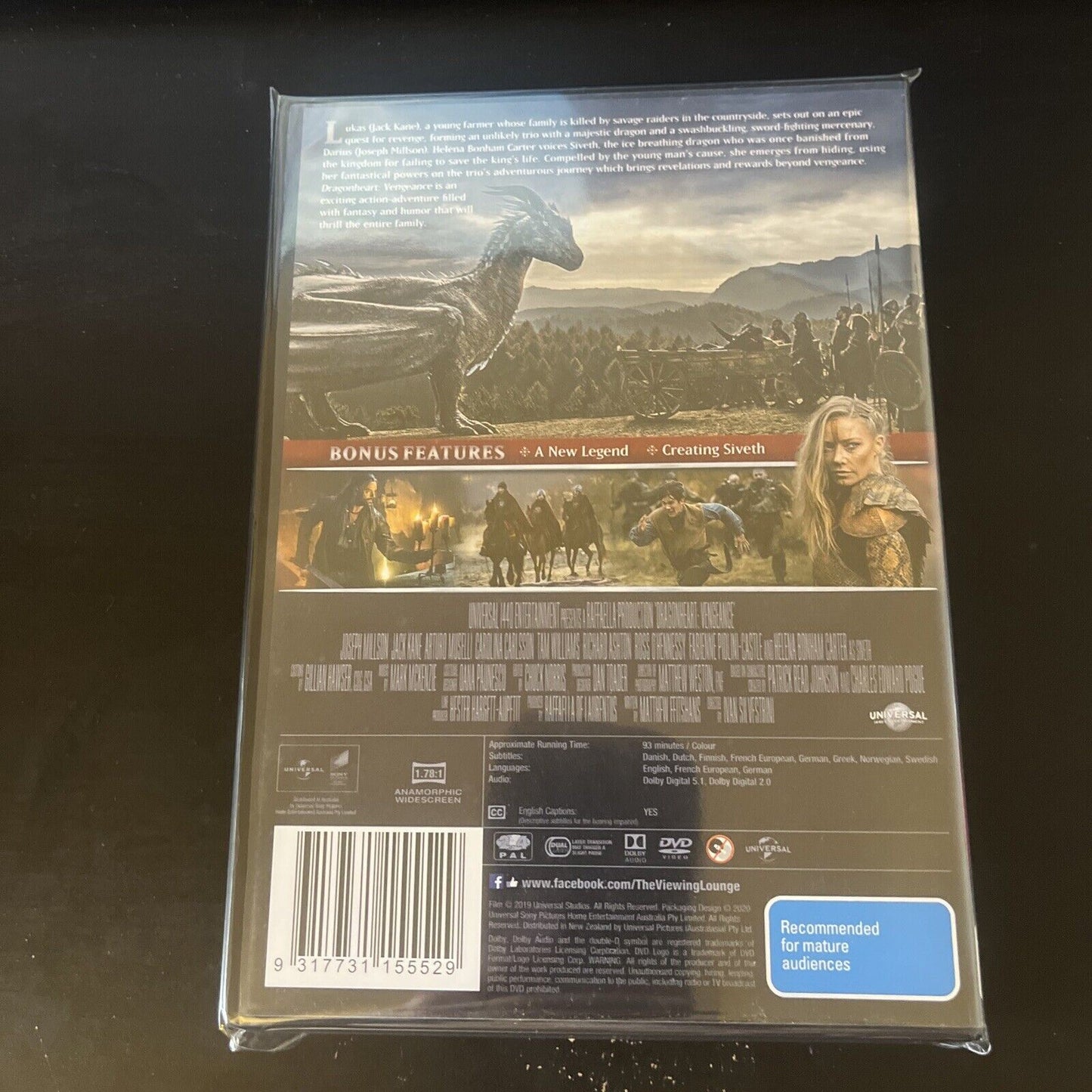 Dragonheart - Vengeance (DVD, 2020) Joseph Millson, Jack Kane, NEW Region 4 &2