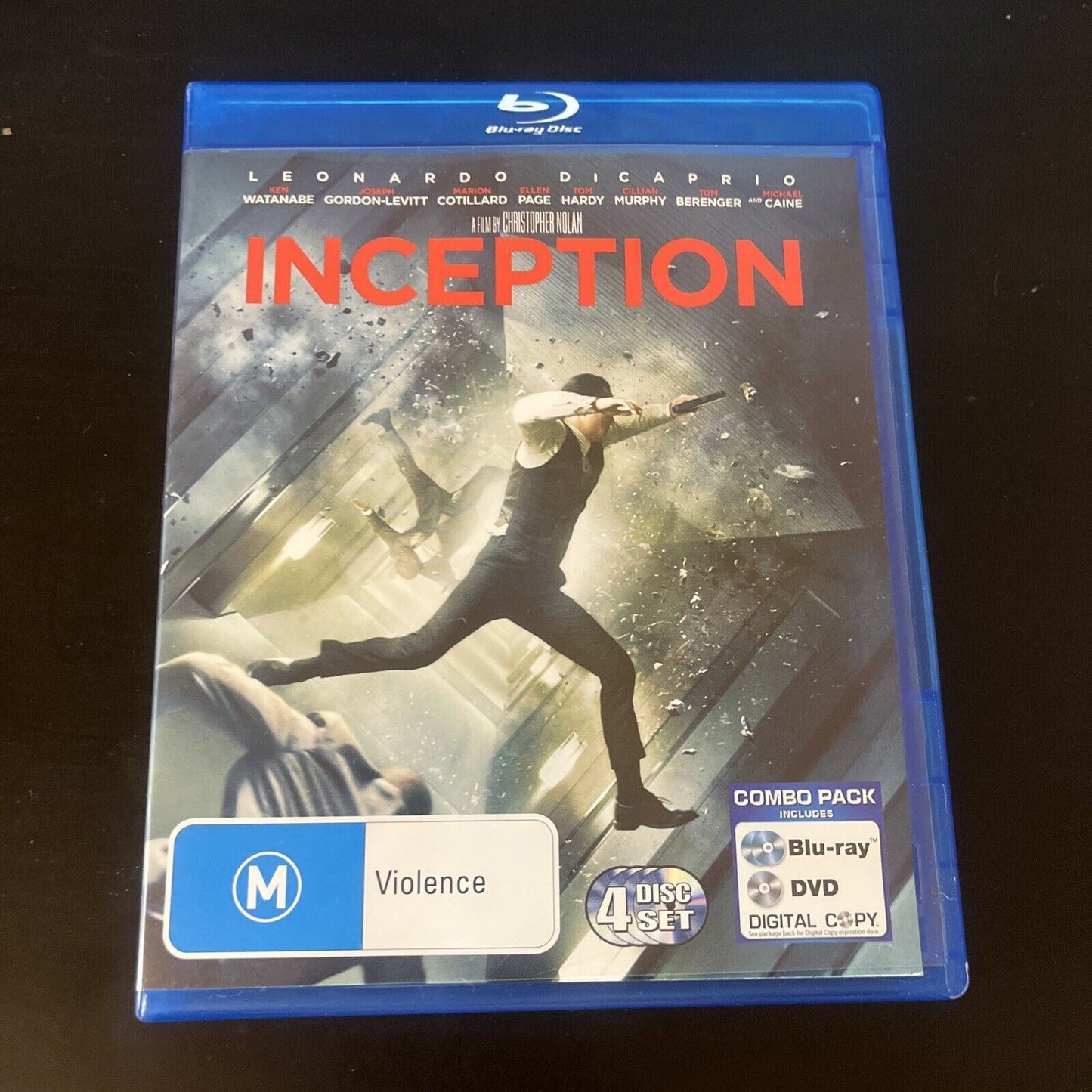 Inception (Blu-ray, 2010, 4-Disc) Leonardo DiCaprio, Region B