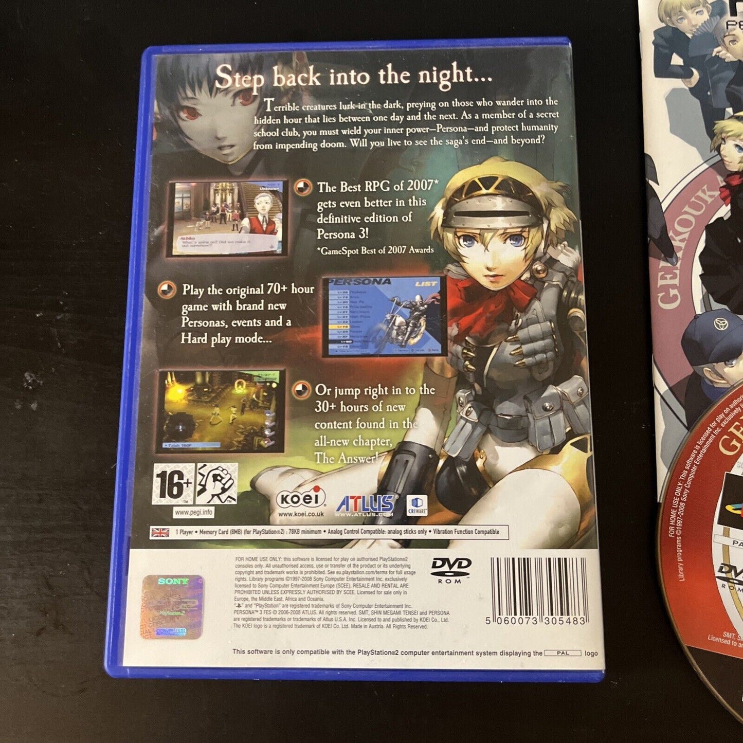 Persona 3 FES Sony Playstation 2 PS2 With Manual PAL
