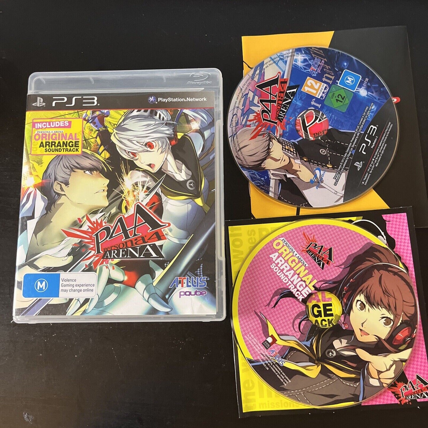 Persona 4 Arena P4A Sony Playstation 3 With Manual & CD Soundtrack