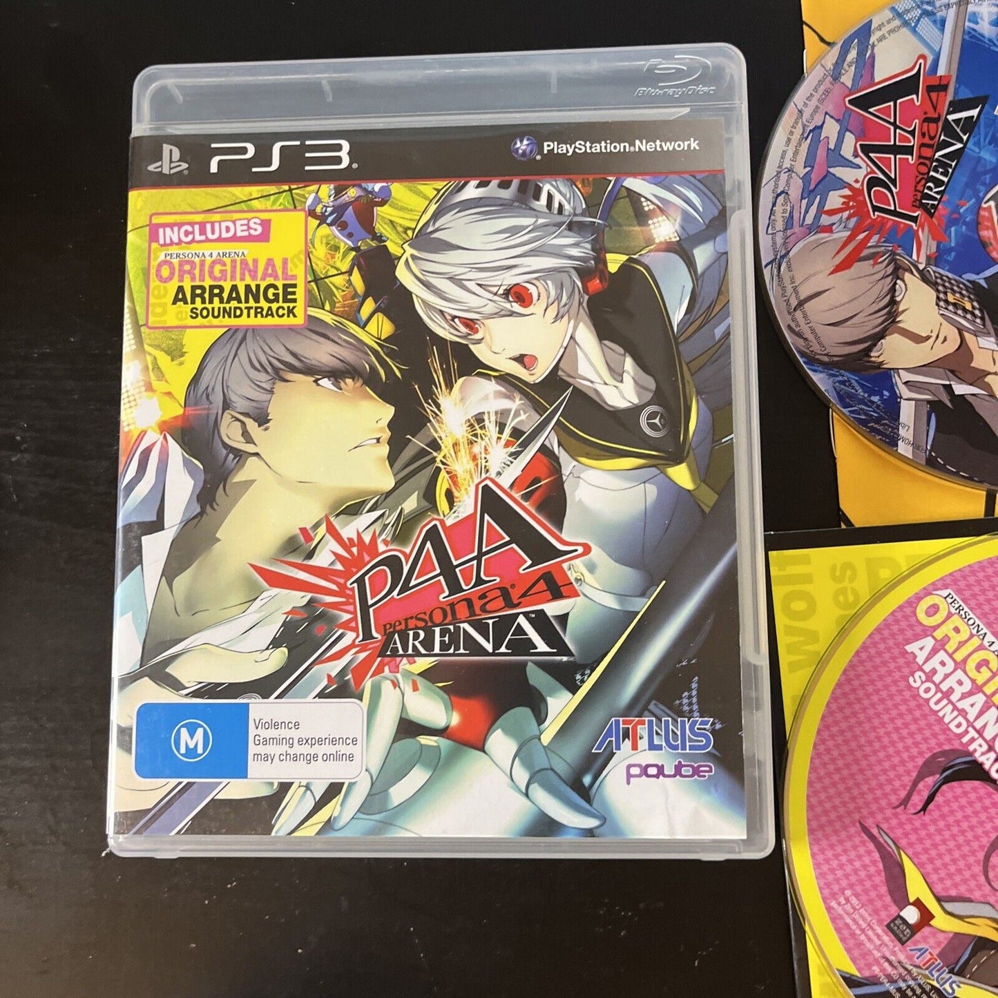 Persona 4 Arena P4A Sony Playstation 3 With Manual & CD Soundtrack