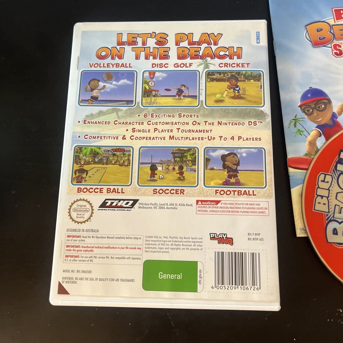 Big Beach Sports Nintendo Wii - Complete With Manual  PAL