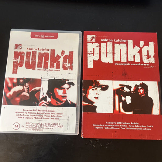 Ashton Kutcher : Punk'd Season 1 & 2 (DVD, 2003, 4-Disc)  Region 4