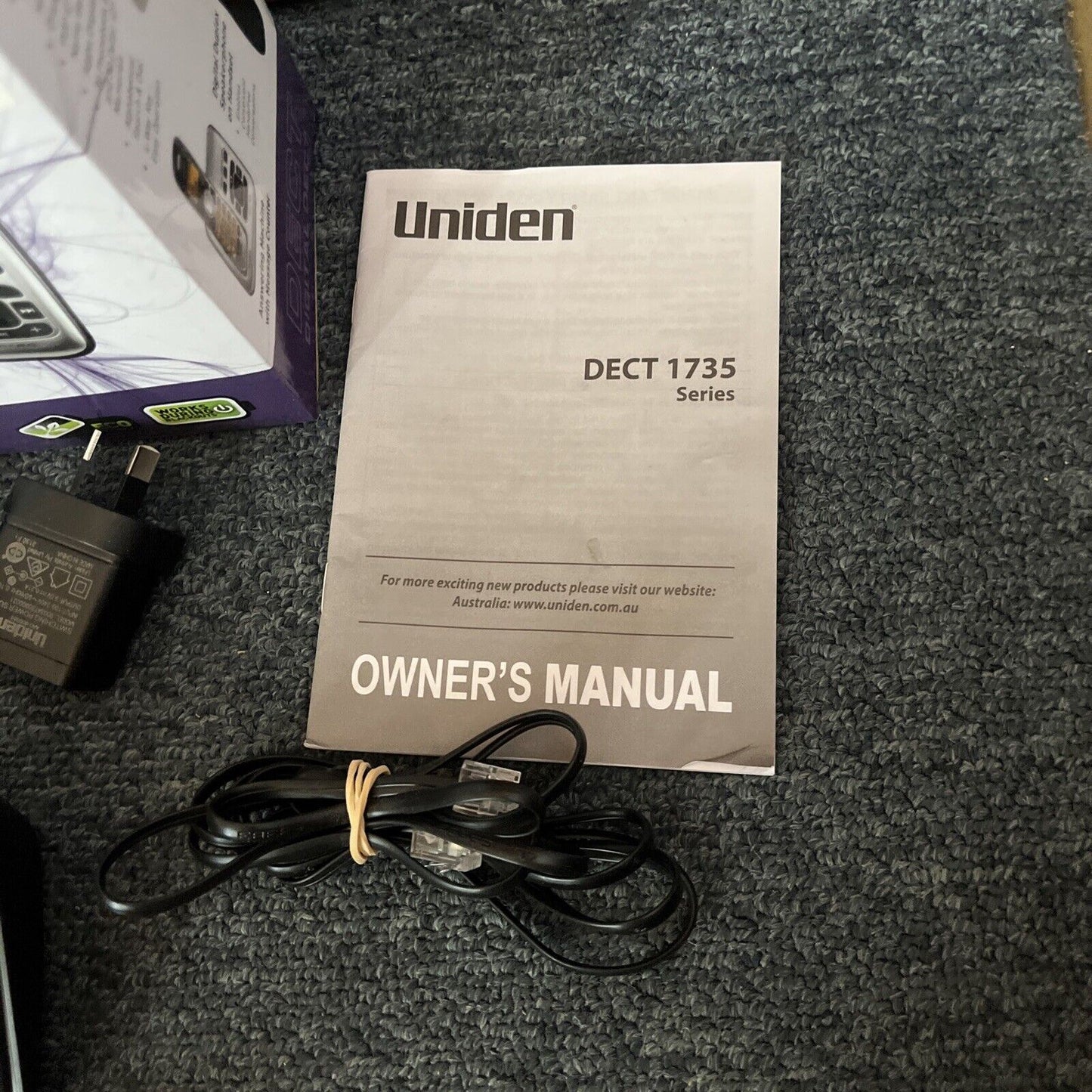 Uniden DECT1735+1 2x Cordless Phone Answering Machine Silver NBN Compatible