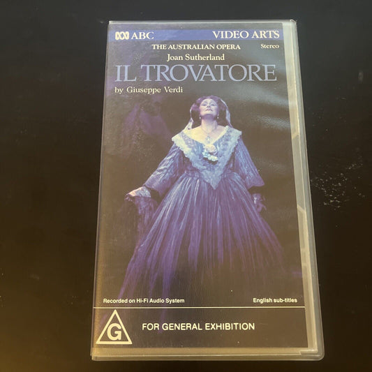 The Australian Opera: Il Trovatote Joan Sutherland (VHS, 1991) PAL